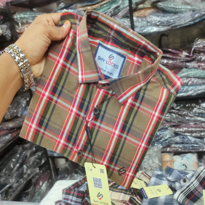 Garments Cotton full Sleeve Check Shirt for Men's