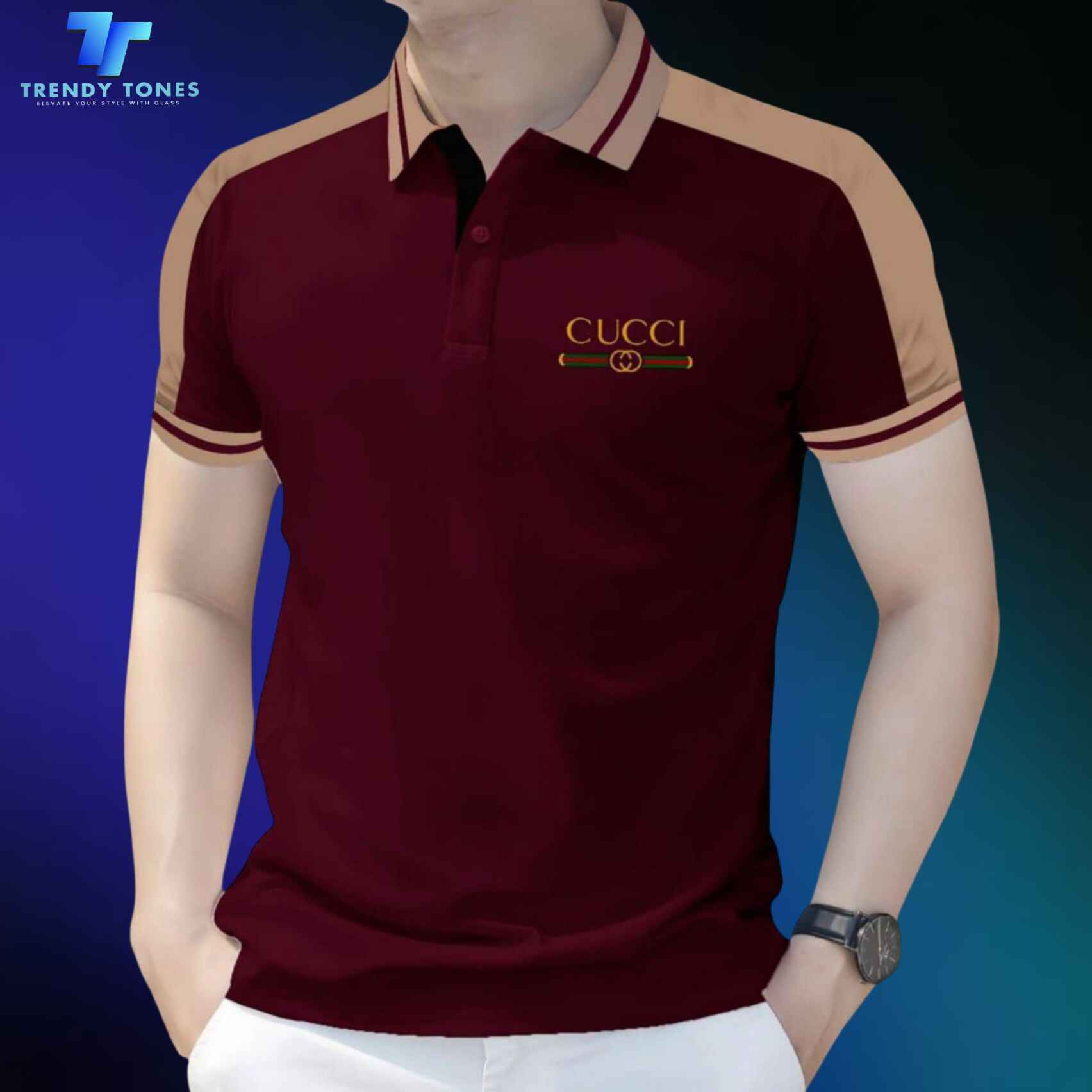 Premium Rib Polo ( Dark Maroon)