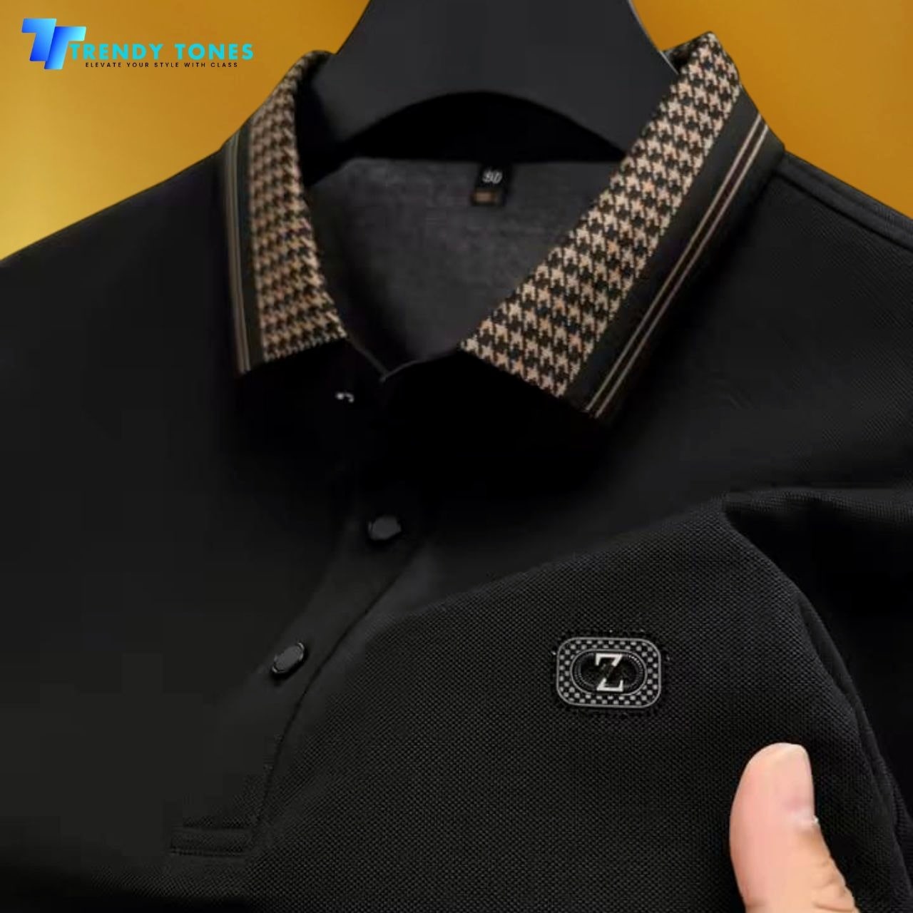 Premium (Z) PK Polo Shirt For Men ( Black )