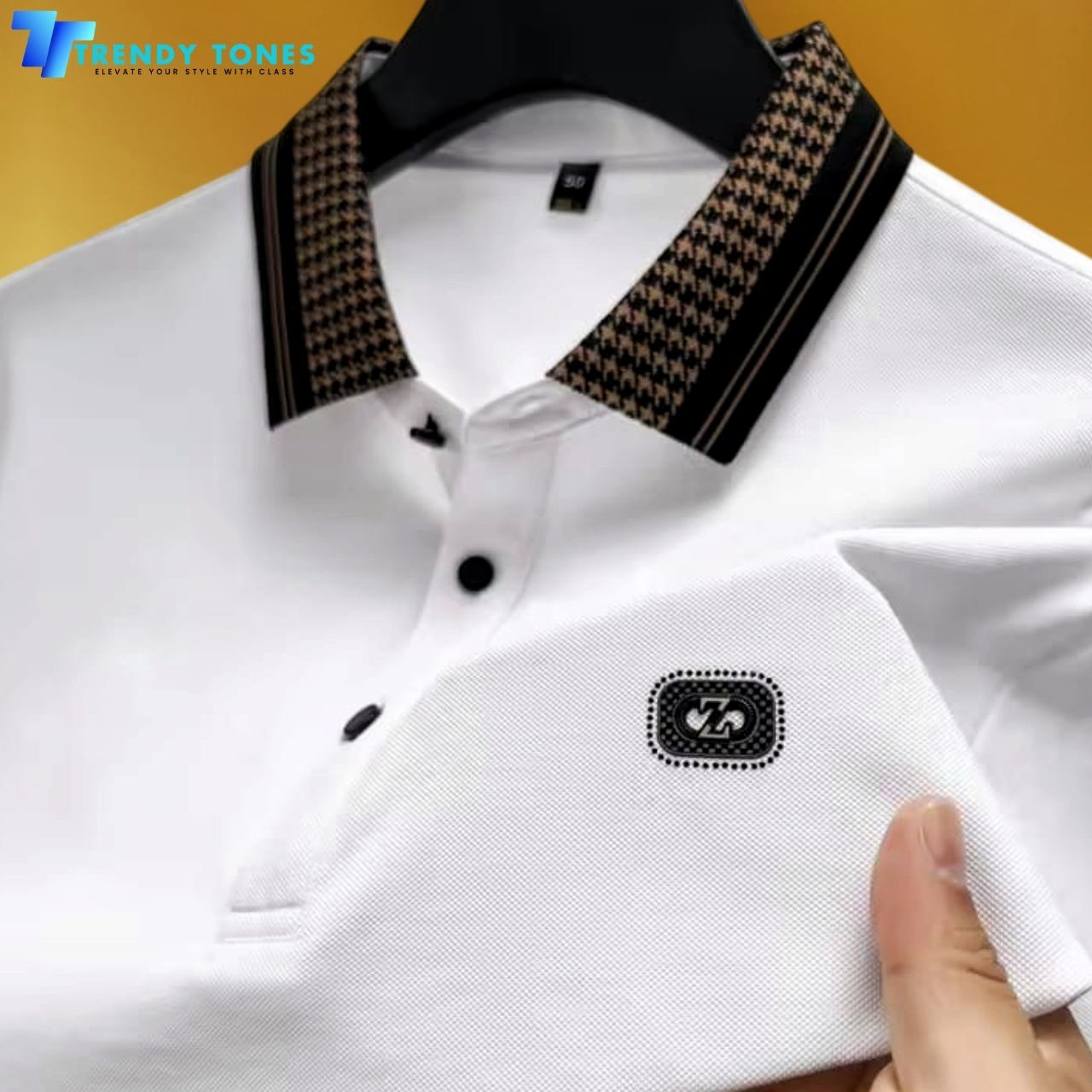 Premium (Z) PK Polo Shirt For Men ( White )