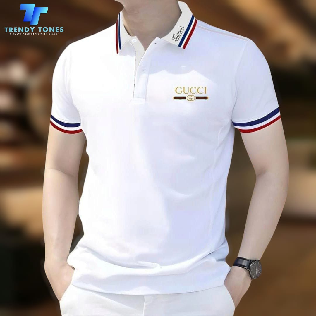 Exclusive Design PK Polo Shirt(Solid White)