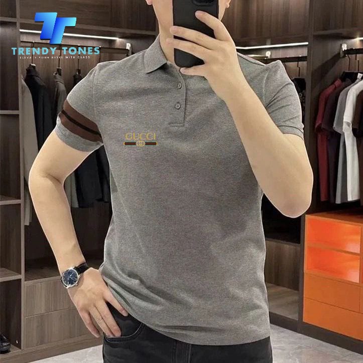 Exclusive Design PK Polo Shirt(Solid Ash )