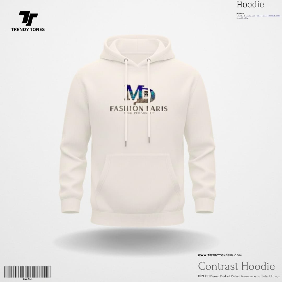 Stone design Hoodie ( White )