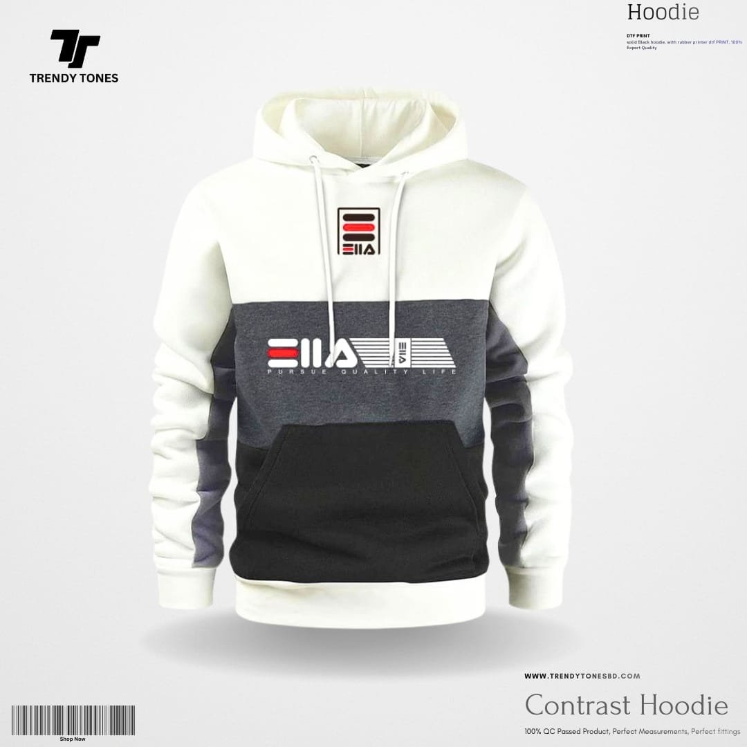 Premium FILA Hoodie (White Contrast)